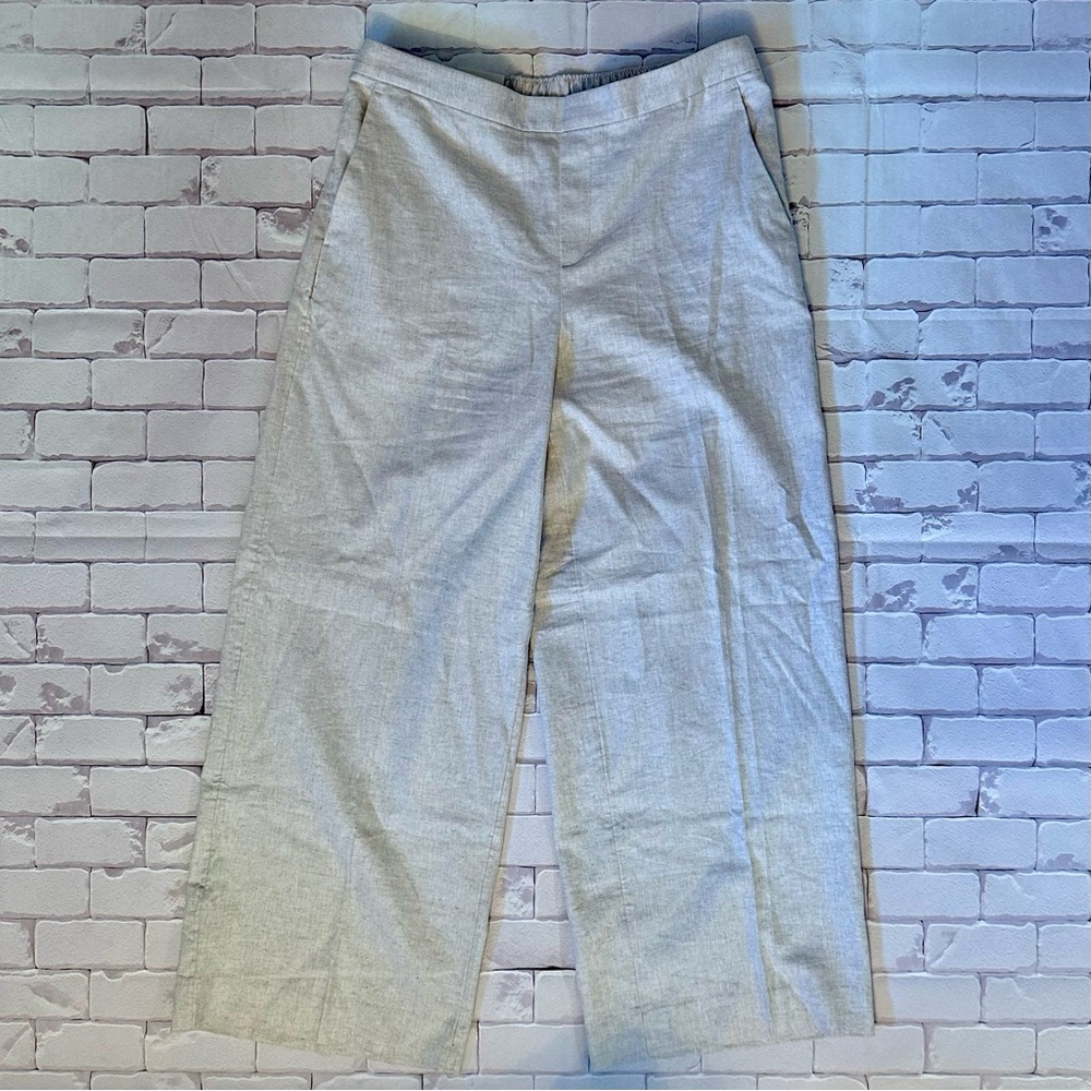 Banana Republic Linen Blend Wide-Leg Pants Size L - Picture 2 of 5